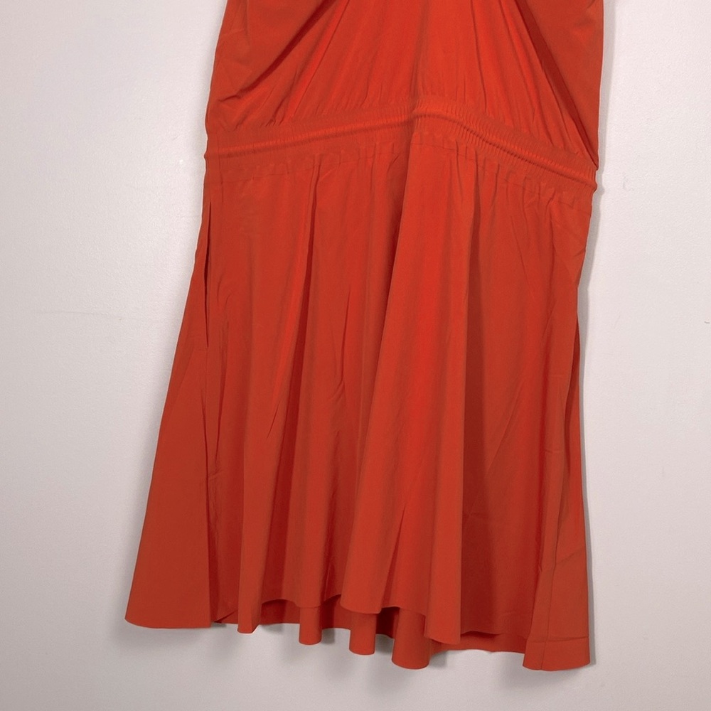 Athleta Savannah Strap Mini Orange Tie Front Sundress size medium - Picture 12 of 12